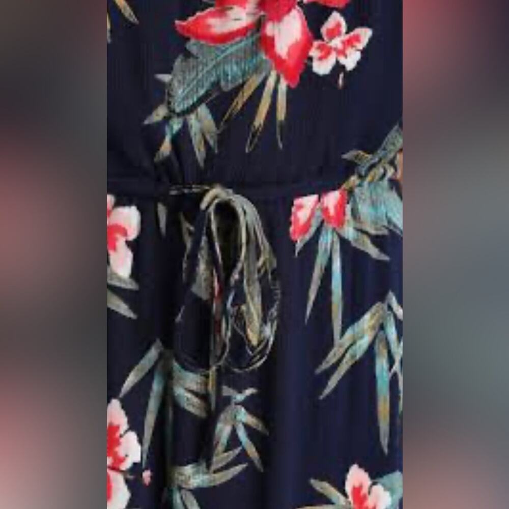 ROXY ~ GROOVE THE PHYSICAL DRESS ~ Tropical Drawstring Dress ~ XS - Picture 7 of 10